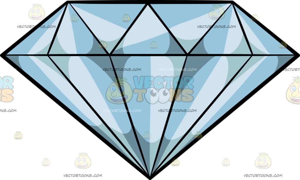 1024x615 A Traditional Princess Cut Diamond Cartoon Clipart
