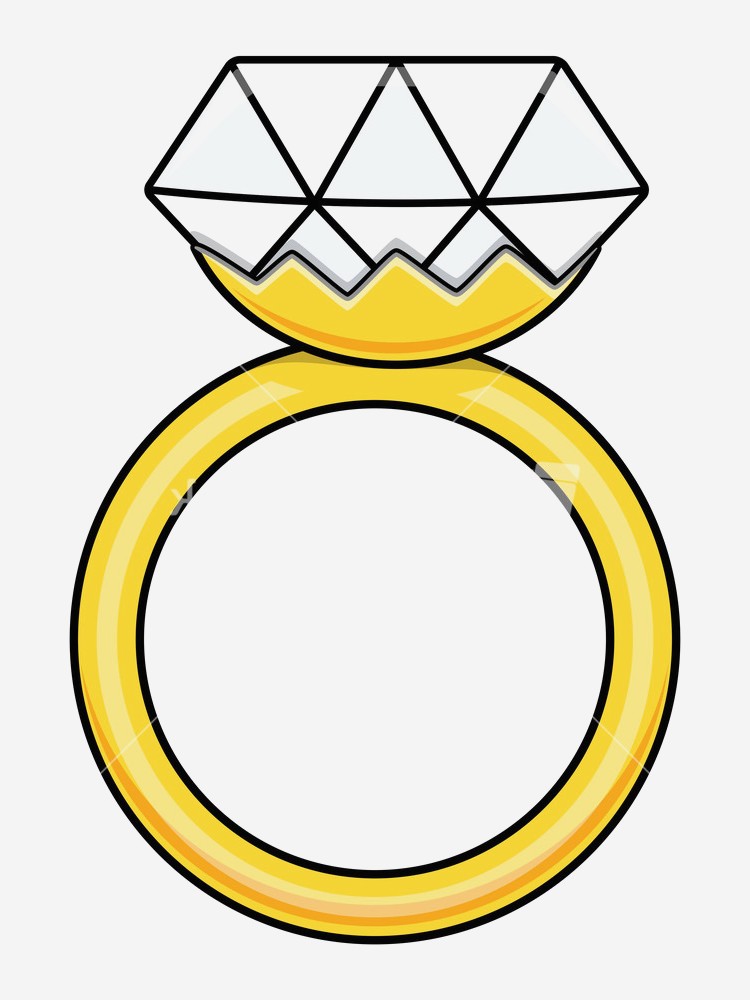 750x1000 Cartoon Diamond Ring New Royalty Free Stock Vectors Illustrations
