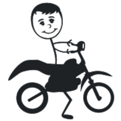 400x400 Dirt Bike Sport Stick Figure Family Vinyl Decal Sticker