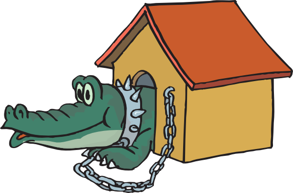 600x395 Alligator In Doghouse Clip Art