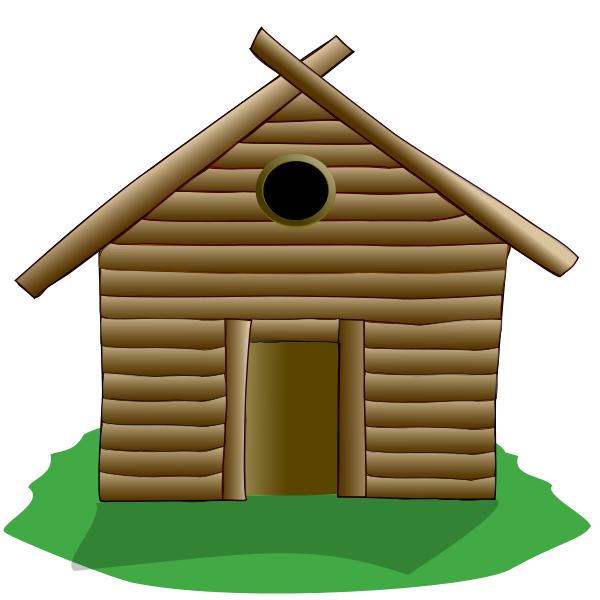 600x600 Stick House Clip Art