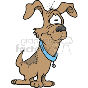 300x300 Royalty Free Surprised Cartoon Dog 131835 Vector Clip Art Image