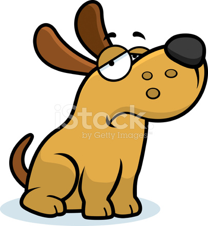406x440 Sad Cartoon Dog Stock Vector
