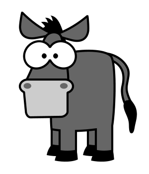 300x350 Drawing A Cartoon Donkey