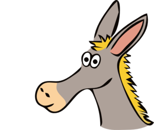 300x255 Cartoon Donkey Clip Art