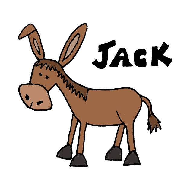 630x630 Funny Donkey Named Jack Cartoon