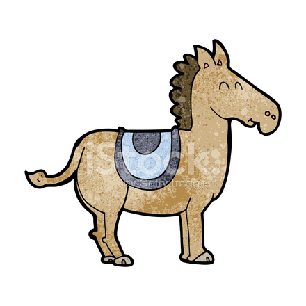 440x440 Cartoon Donkey Stock Vector