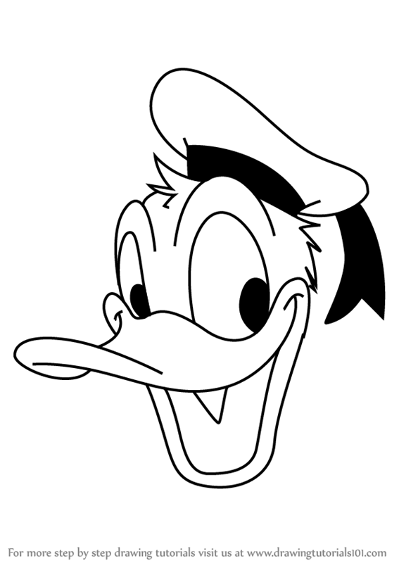 567x800 Step By Step How To Draw Donald Duck Face From Mickey Mouse