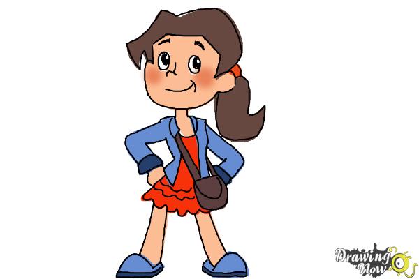 600x400 Coloring Pages Stunning Cartoon Girl Drawing How To Draw Girls 3