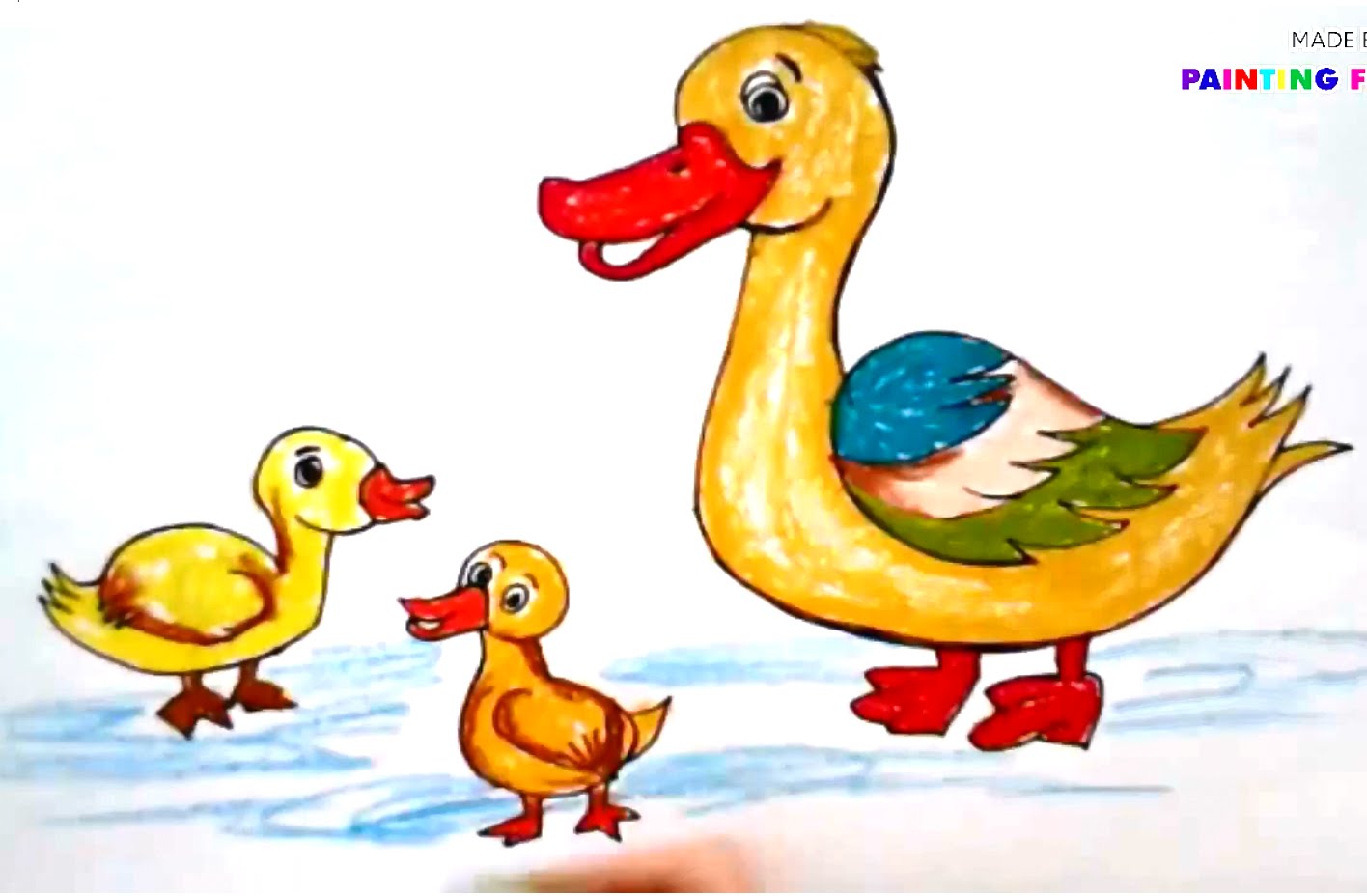 1416x928 Paintingnimals For Kids How To Draw Duck How To Paint