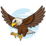 190x190 Eagle Cartoon Flying Royalty Free Stock Photo Girl Scouts Mural