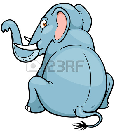 394x450 Vector Illustration Of Cartoon Elephant Royalty Free Cliparts