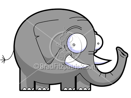 432x324 Cartoon Elephant Clipart Character Royalty Free Elephant Picture