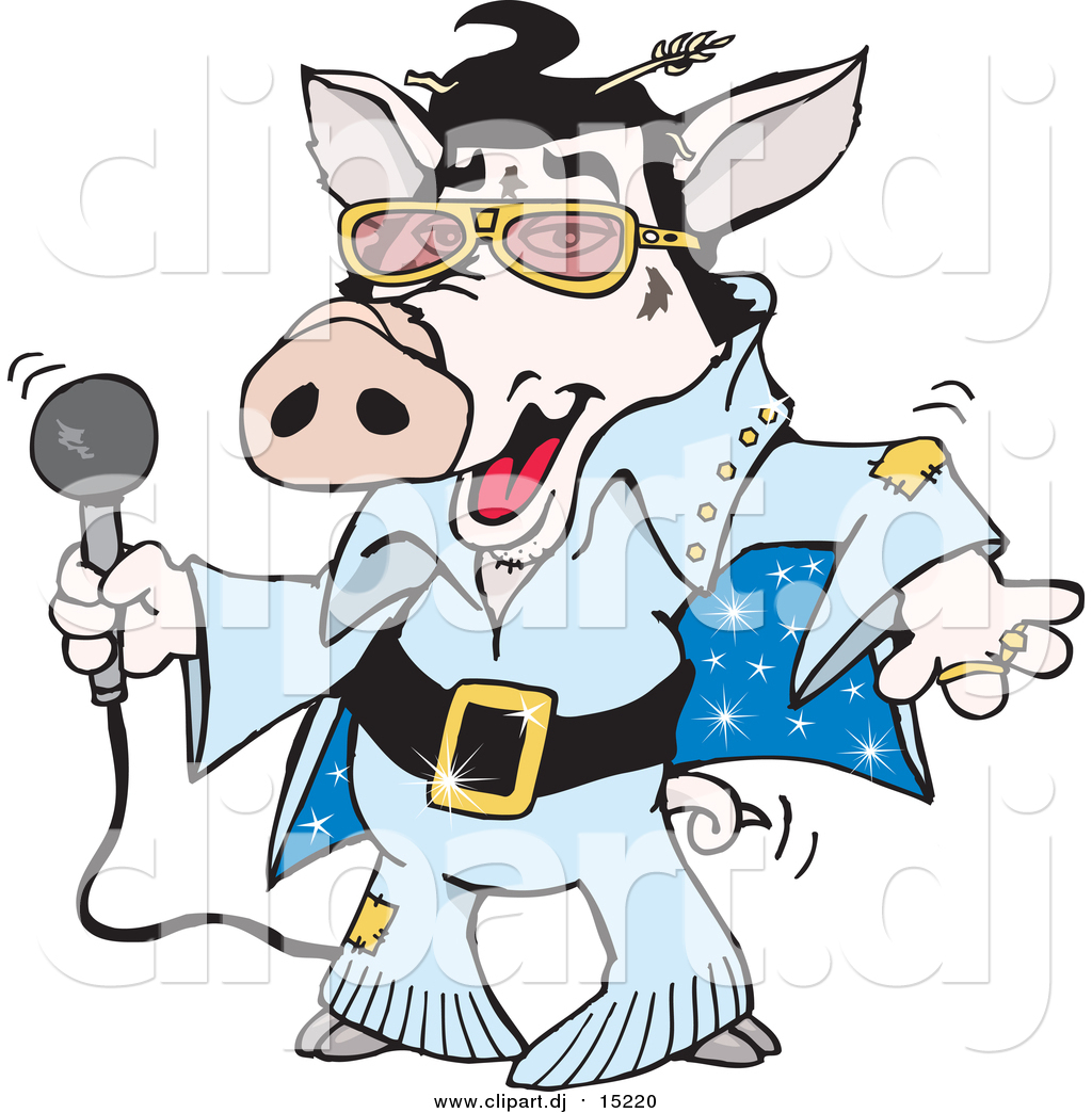 1024x1044 Cartoon Vector Clipart Of A Elvis Pig Dancing And Shaking By
