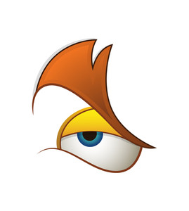 269x300 Angry Cartoon Eyes Royalty Free Stock Image