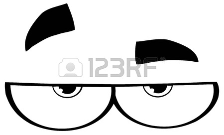 450x271 Black And White Angry Cartoon Eyes Illustration Isolated