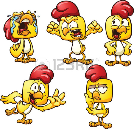 450x433 Angry Cartoon Chicken Vector Clip Art Illustration With Simple