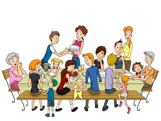 640x480 Big And Small Family Clipart