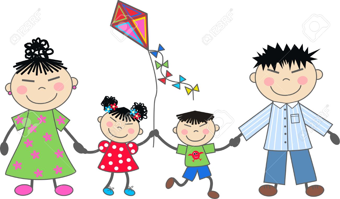 1300x761 A Happy Family Royalty Free Cliparts, Vectors, And Stock