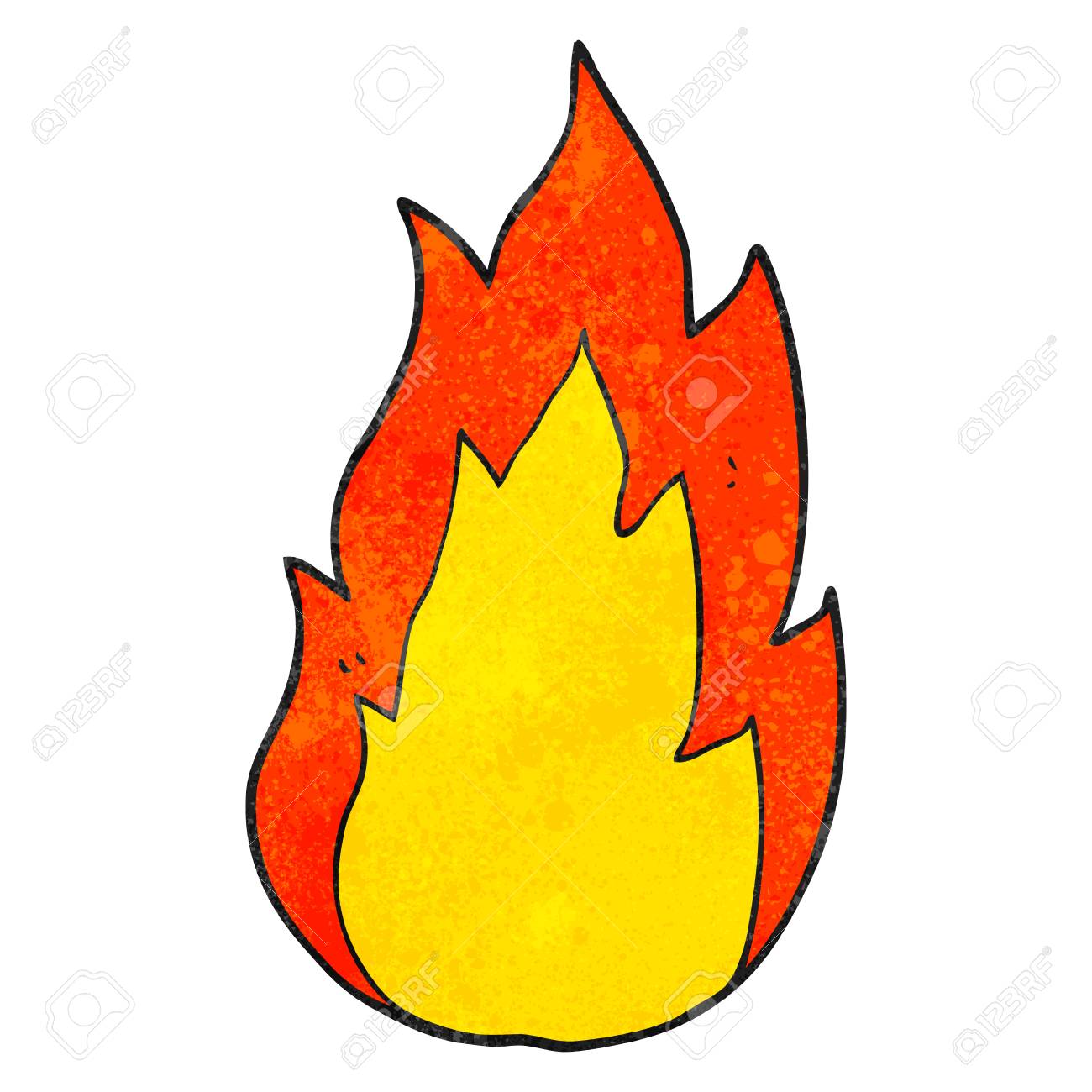 1300x1300 Freehand Textured Cartoon Fire Royalty Free Cliparts, Vectors,