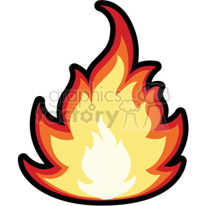 300x300 Royalty Free Cartoon Fire 384107 Vector Clip Art Image