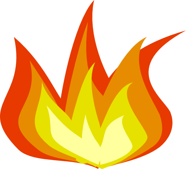 600x543 Cartoon Fire Flames