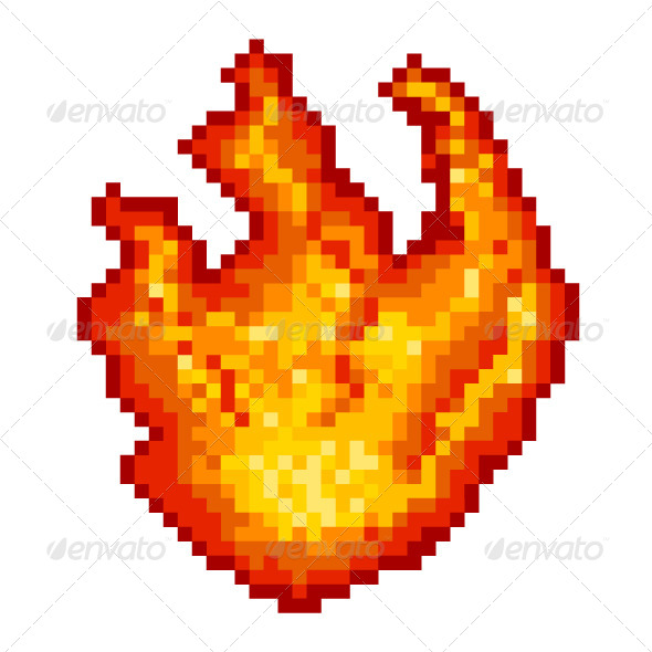 590x590 Pixel Flame Ltpgtpixel Fire. 8 Bit Blocks.ltpgt 8 Bit, 8bit