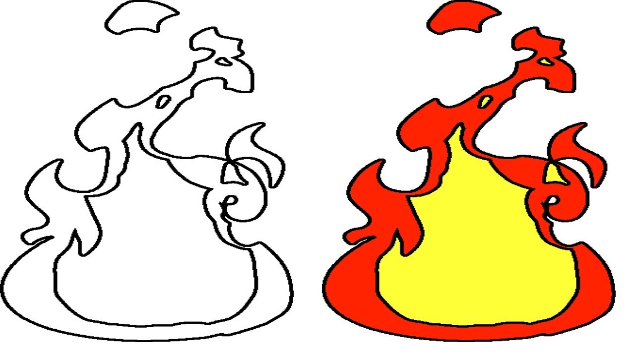 1280x720 How To Draw A Cartoon Fire