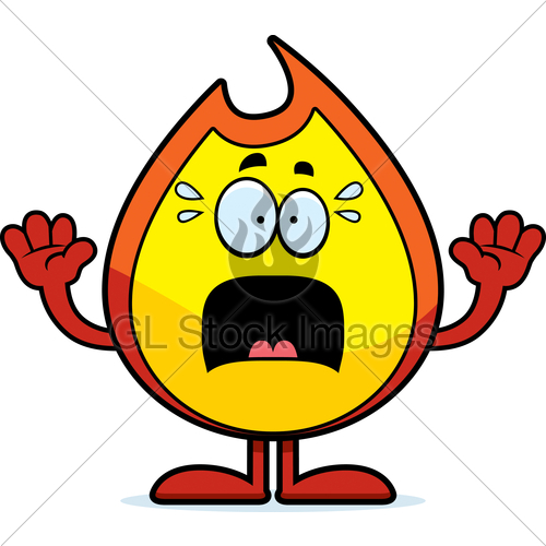 500x500 Scared Cartoon Fire Gl Stock Images