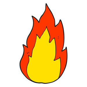 300x300 Cartoon Fire Royalty Free Stock Image