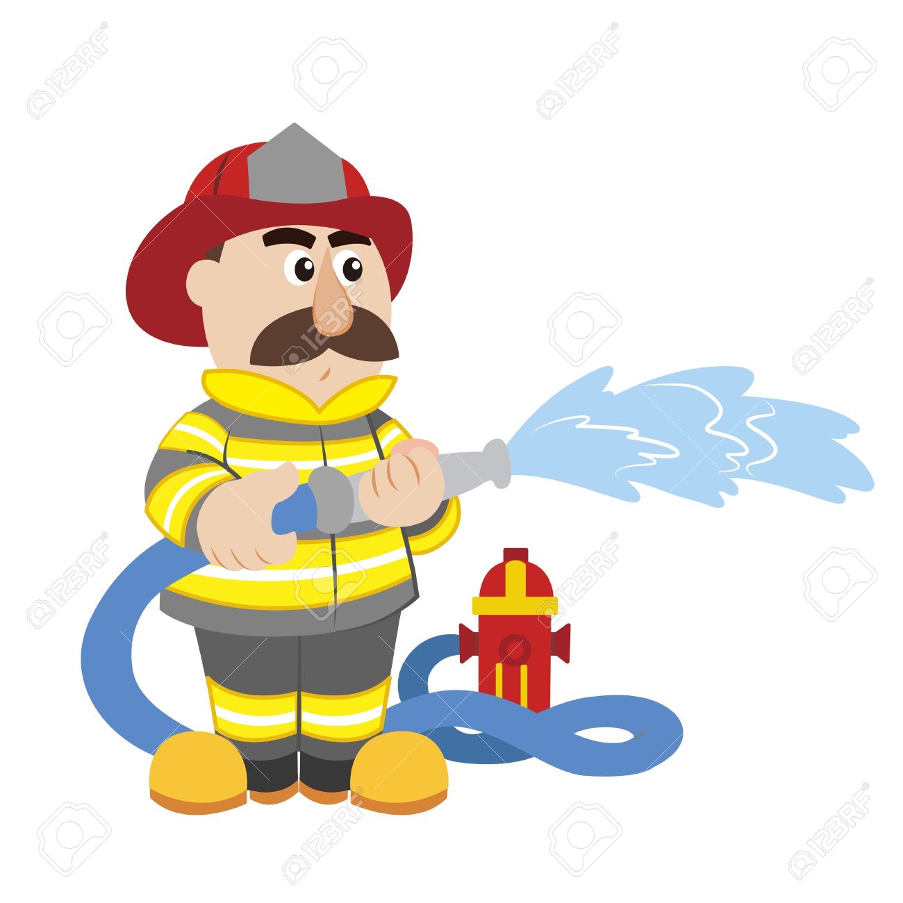 1300x1300 An Illustration Of Cartoon Fireman Royalty Free Cliparts, Vectors