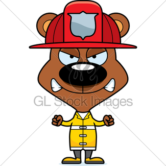 325x325 Cartoon Angry Firefighter Puppy Gl Stock Images