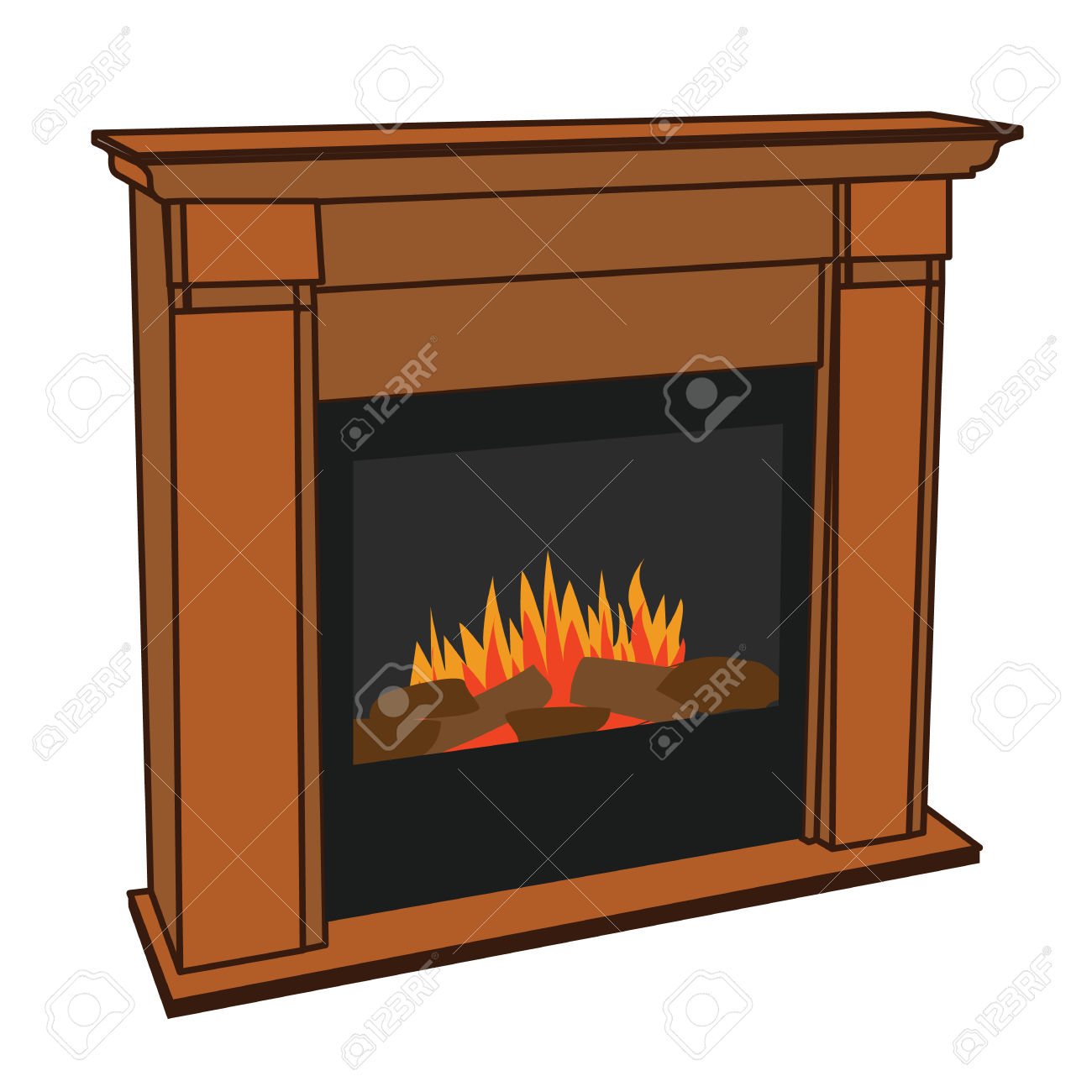 1300x1300 Fireplace Clipart Wood Fire