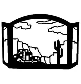 262x270 Best Southwestern Fireplace Screens Ideas