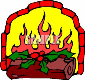 300x283 Cartoon Christmas Fireplace Clipart Panda