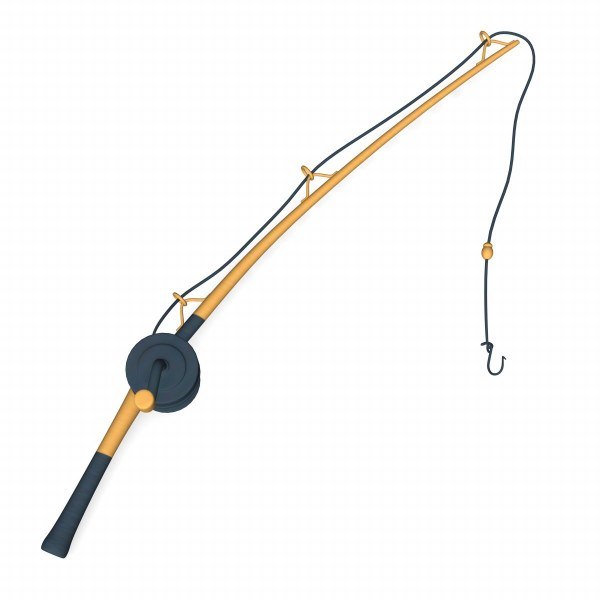 600x600 Fishing Pole 3d Models For Download Turbosquid