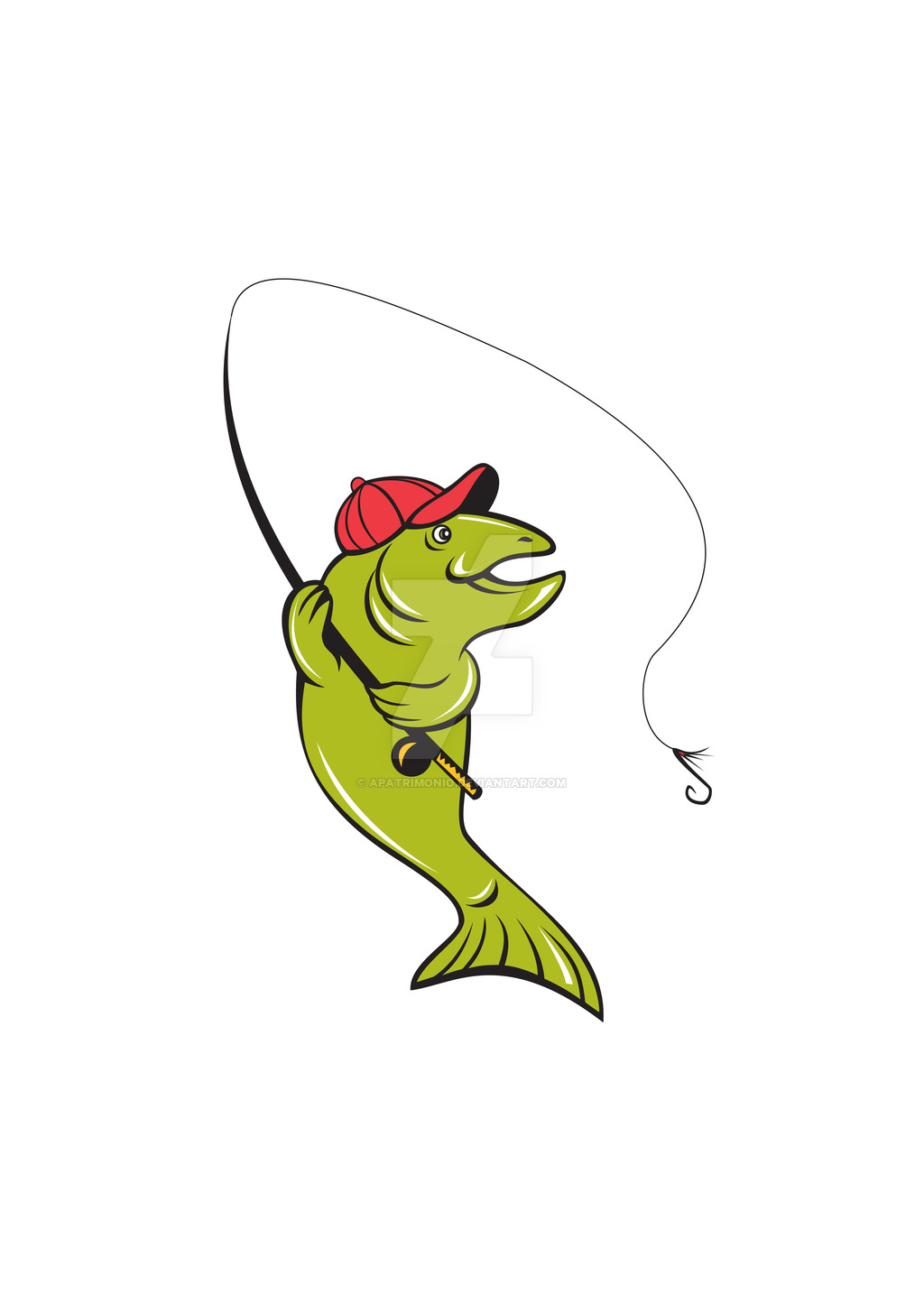 Cartoon Fishing Rod | Free download on ClipArtMag