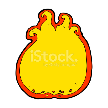 440x440 Cartoon Flame Border Stock Vector