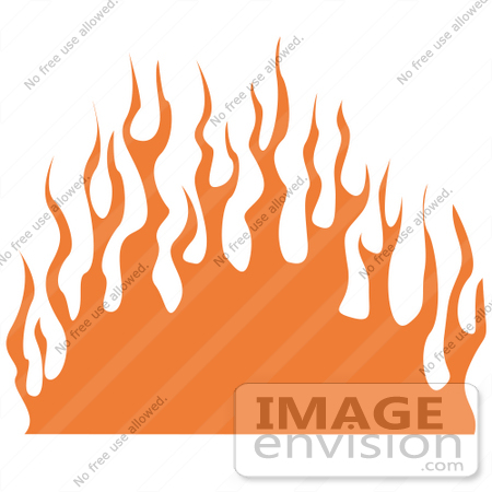 450x450 Royalty Free Cartoon Clip Art Of A Wall Of Orange Flames