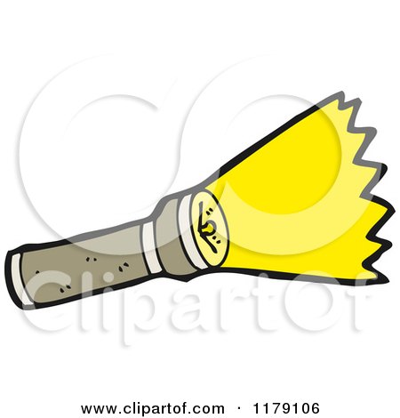 450x470 Cartoon Of A Shining Flashlight