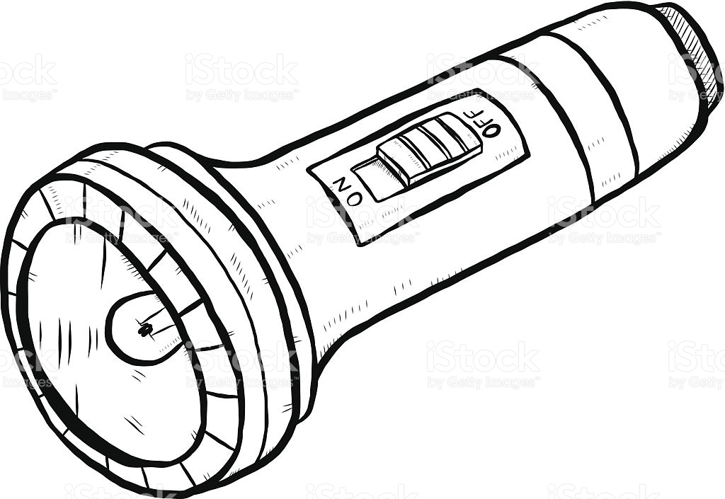 1024x705 Flashlight Clip Art Black And White Clipart
