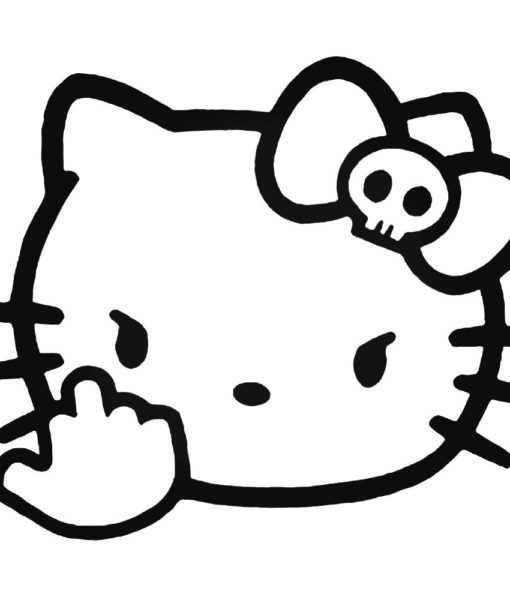 510x600 Kitty F You Flip Off Decal Sticker