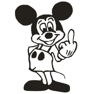 300x300 Mickey Mouse Flip The Bird