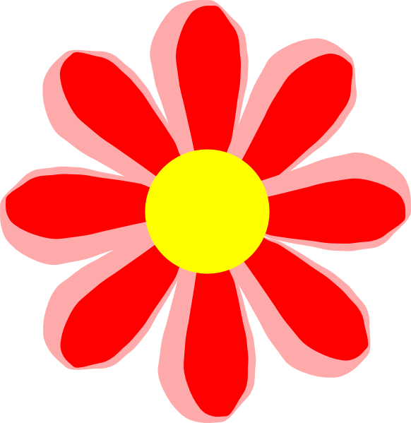 582x599 Flower Cartoon Red Clip Art