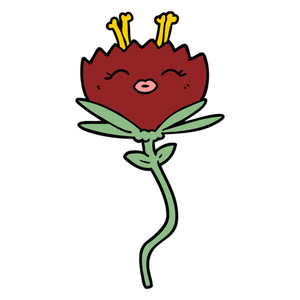 300x300 Cartoon Flower Royalty Free Stock Image