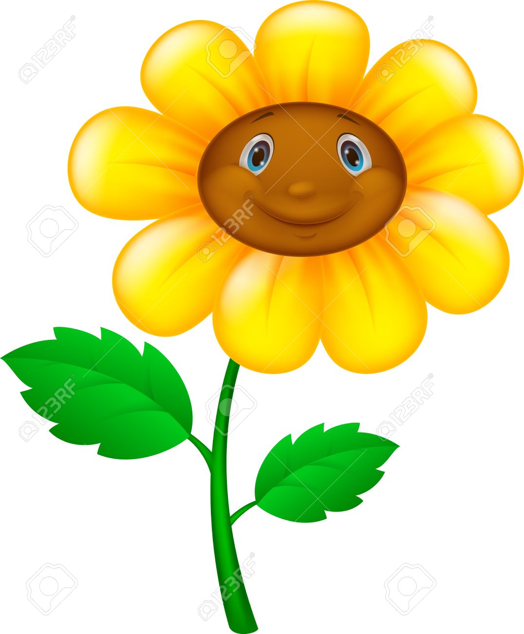 1076x1300 Cartoon Flower With Face Royalty Free Cliparts, Vectors, And Stock