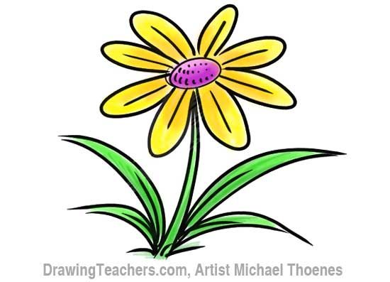 550x397 Picture Of Cartoon Flowers Clipart
