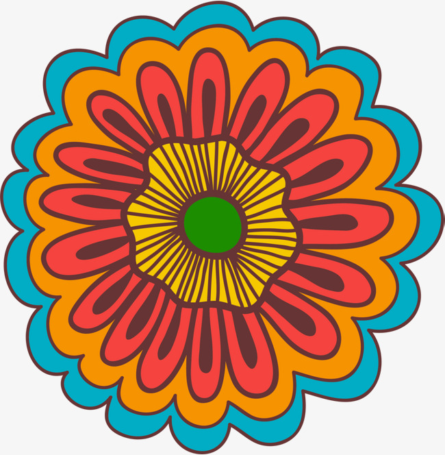 650x664 Yellow Cartoon Flowers, Yellow Flower, Simple Plant, Decorative