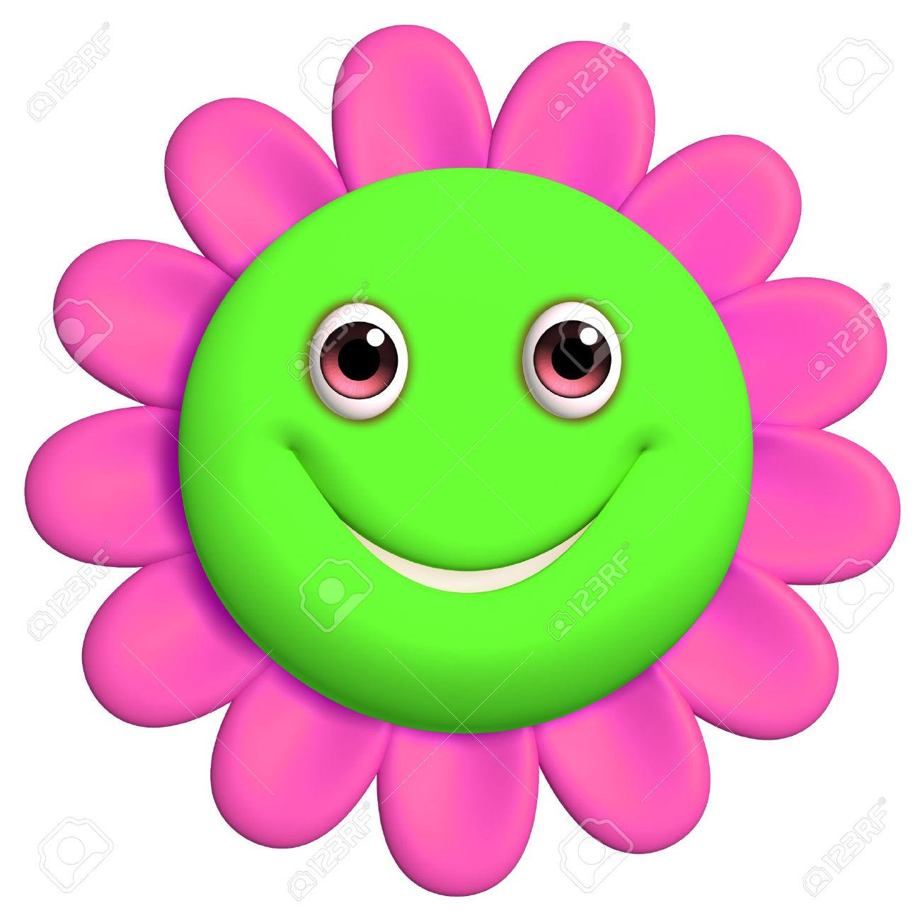 1300x1300 Cartoon Flowers With Faces Cartoon Flower Royalty Free Cliparts