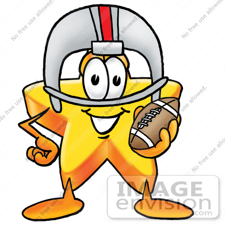 450x450 Clip Art Graphic Of A Yellow Star Cartoon Character In A Helmet